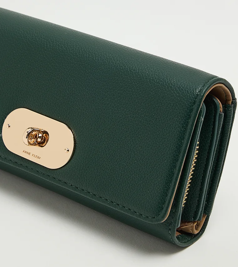 ANNE KLEIN  Anne Klein Twist Lock Flap Wallet for Women | Best Price UAE